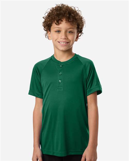 DRIEQUIP Youth Zone Moisture-Wicking Performance Henley