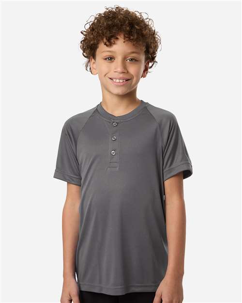 DRIEQUIP Youth Zone Moisture-Wicking Performance Henley