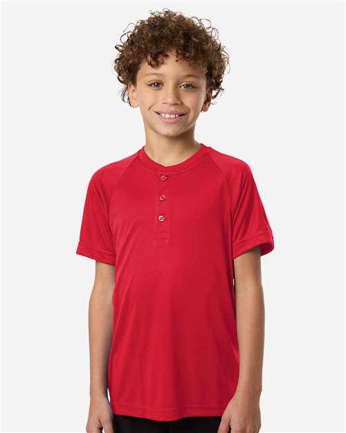 DRIEQUIP Youth Zone Moisture-Wicking Performance Henley
