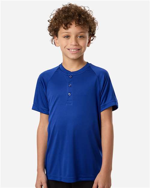 DRIEQUIP Youth Zone Moisture-Wicking Performance Henley