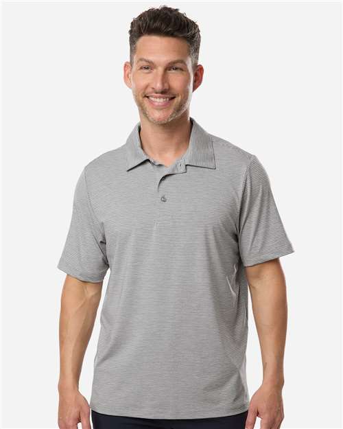 DRIEQUIP Men's Relay Moisture-Wicking Heathered Stripe Polo