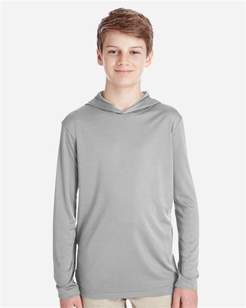 DRIEQUIP Youth Zone Moisture-Wicking Hooded Long Sleeve T-Shirt