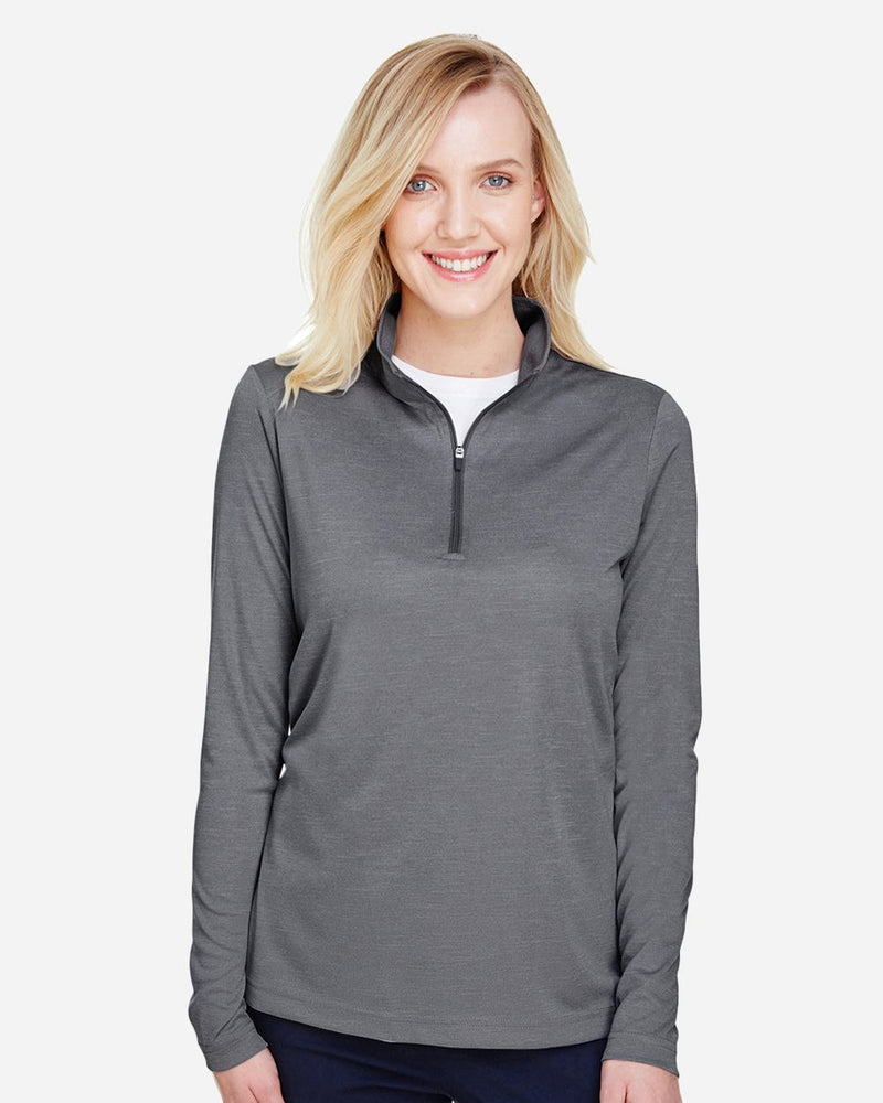 DRIEQUIP Women's Sonic Heather Quarter-Zip with Moisture-Wicking Comfort