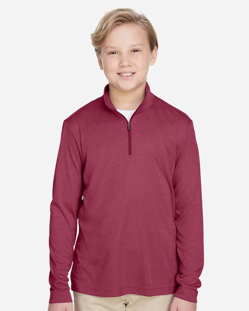 DRIEQUIP Youth Zone Sonic Heather Moisture-Wicking Quarter-Zip Pullover