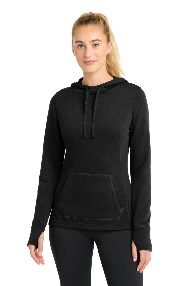 DRIEQUIP Women's Tri-Blend Fleece Hooded Pullover with Thumbholes