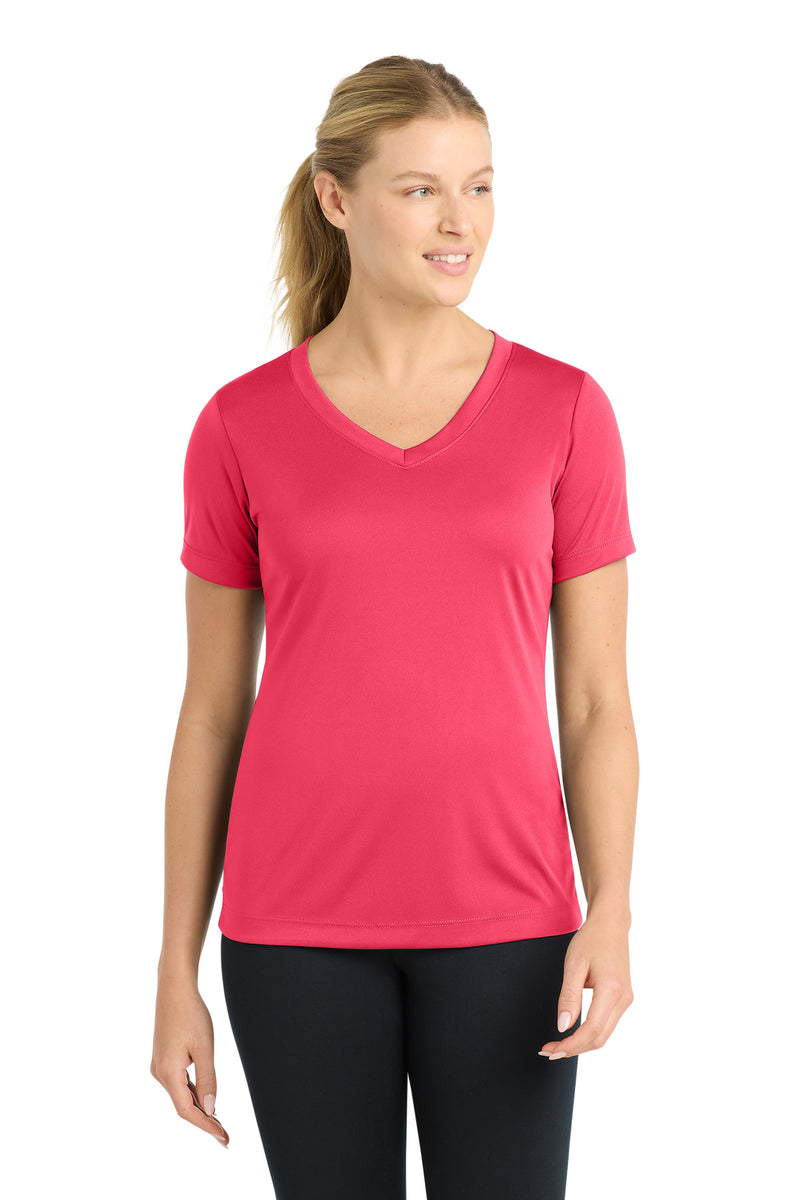 DRIEQUIP Women's V-Neck Tee with Color-Lock Technology