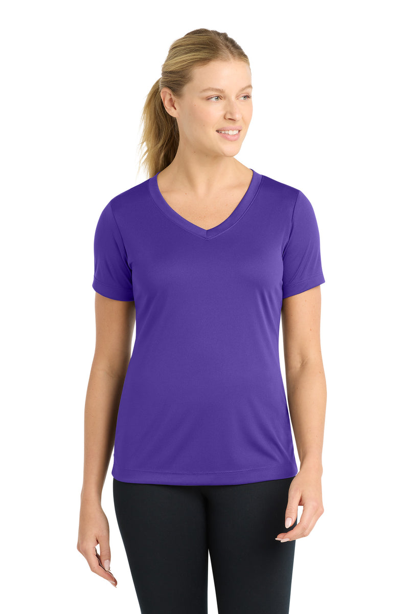 DRIEQUIP Women's V-Neck Tee with Color-Lock Technology