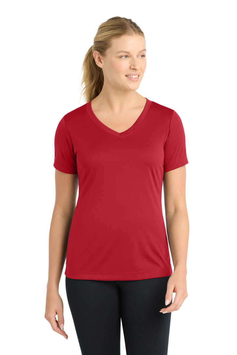 DRIEQUIP Women's V-Neck Tee with Color-Lock Technology
