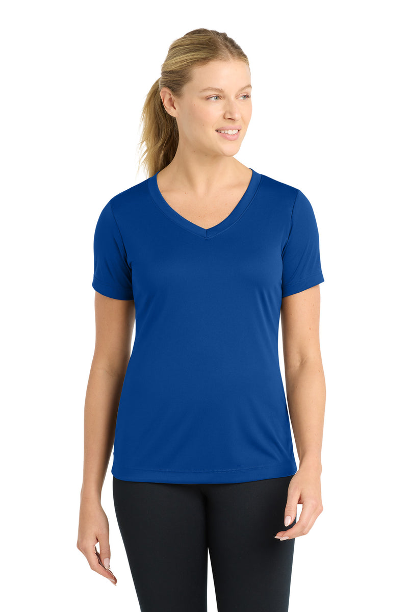 DRIEQUIP Women's V-Neck Tee with Color-Lock Technology