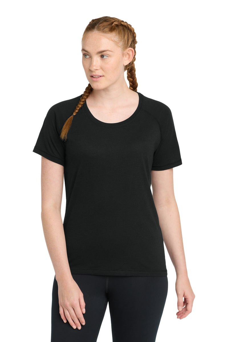 DRIEQUIP Women's Tri-Blend Raglan Tee with Moisture-Wicking Performance