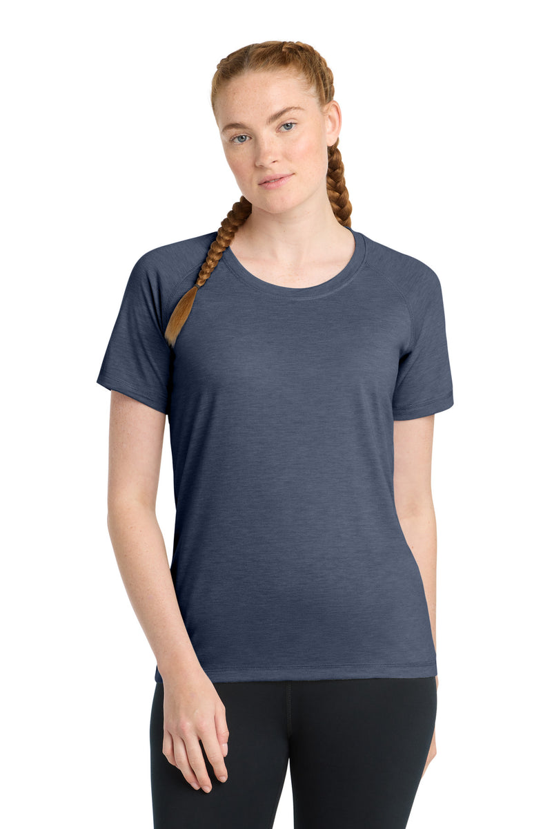 DRIEQUIP Women's Tri-Blend Raglan Tee with Moisture-Wicking Performance