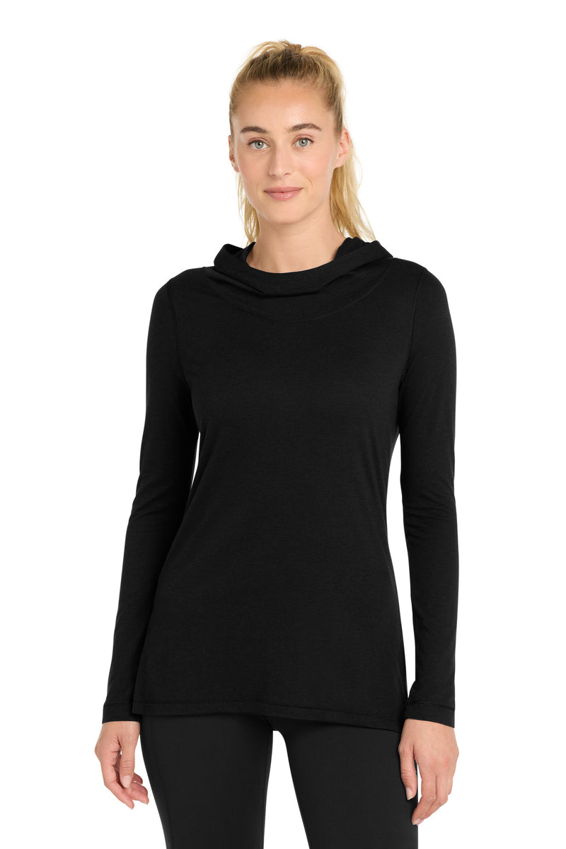 DRIEQUIP Women's Tri-Blend Wicking Long Sleeve Hoodie