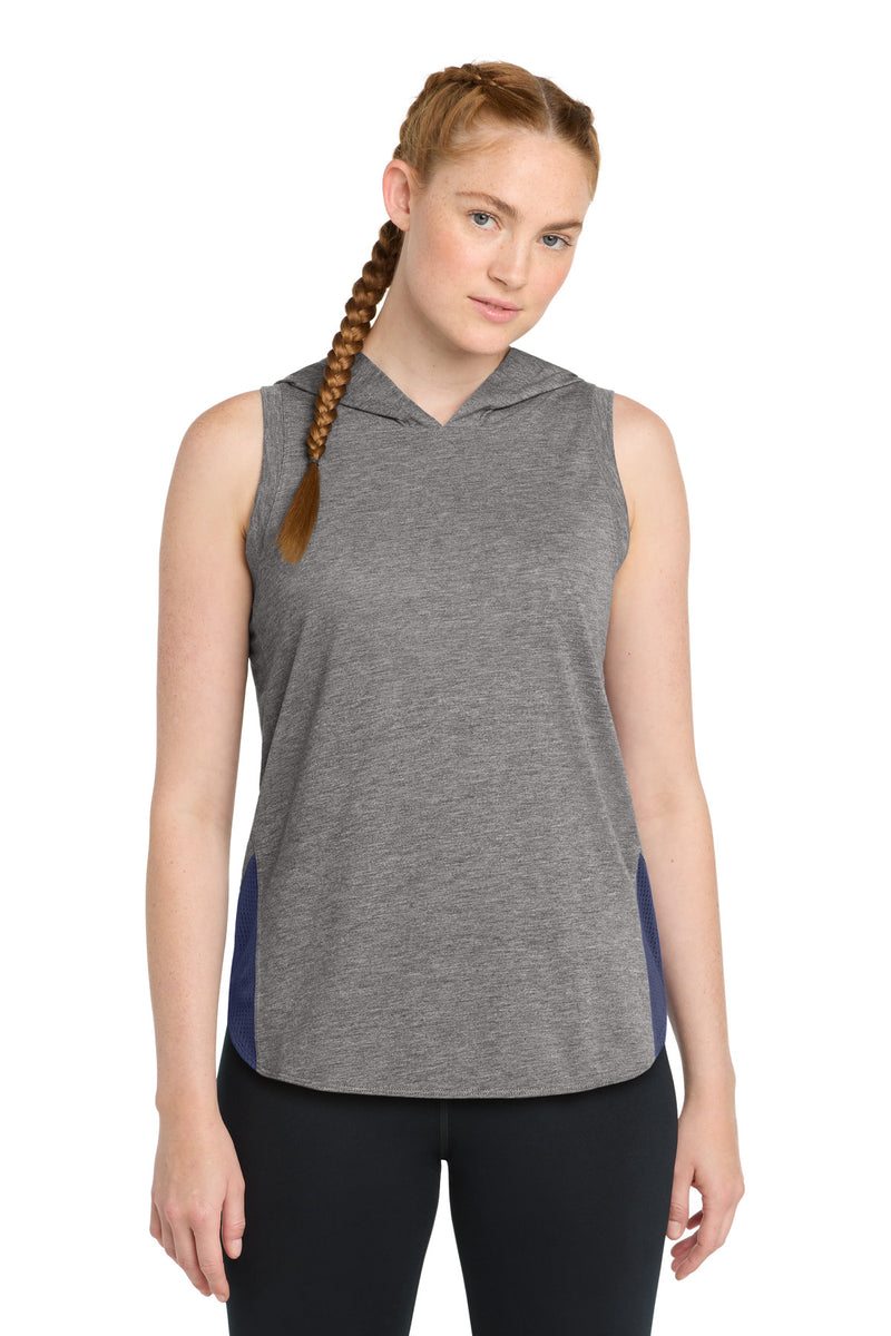 DRIEQUIP Women's Moisture Wicking Tri-Blend Wicking Draft Hoodie Tank