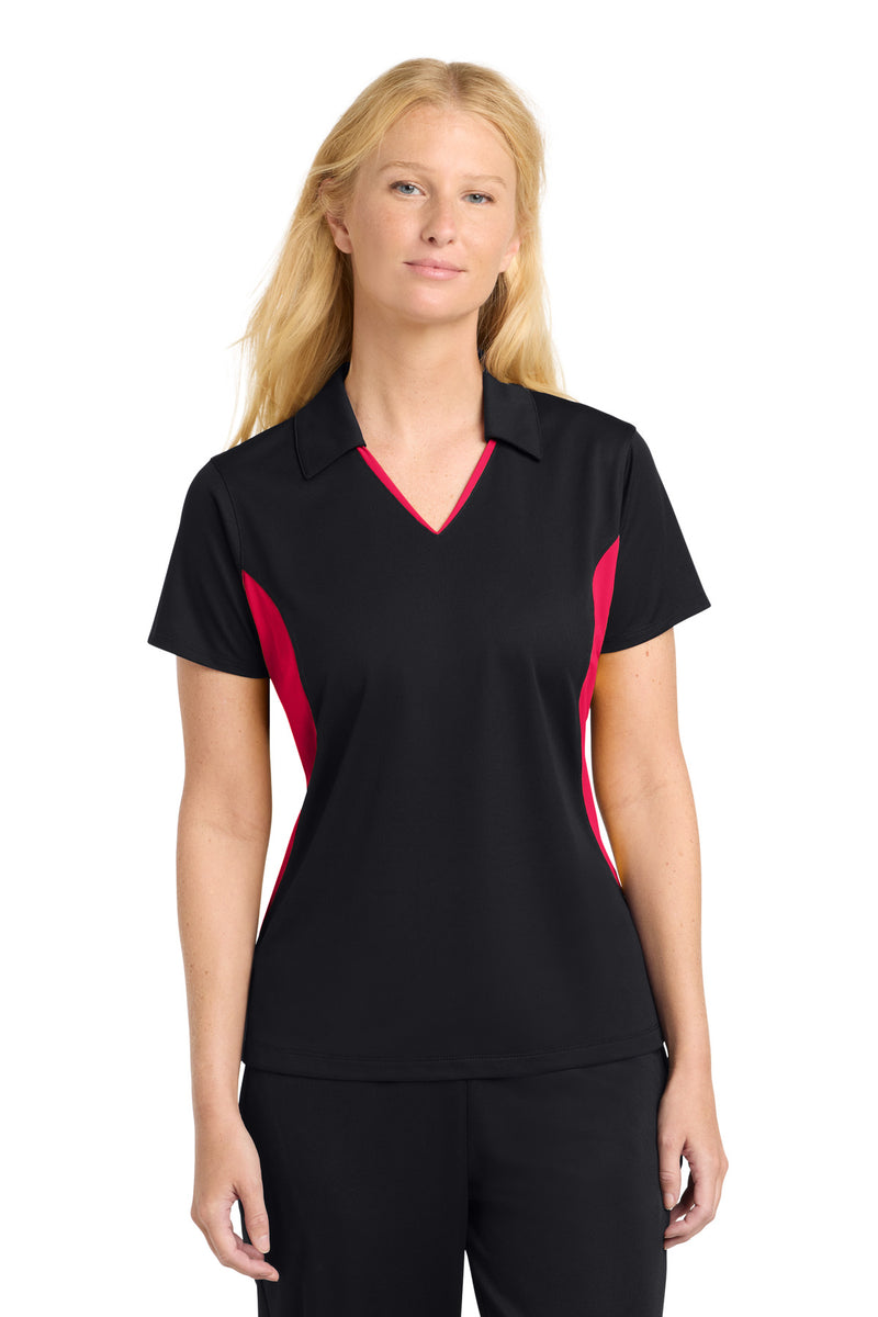 DRIEQUIP Women's Side Blocked Micropique Sport-Wick ® Polo L