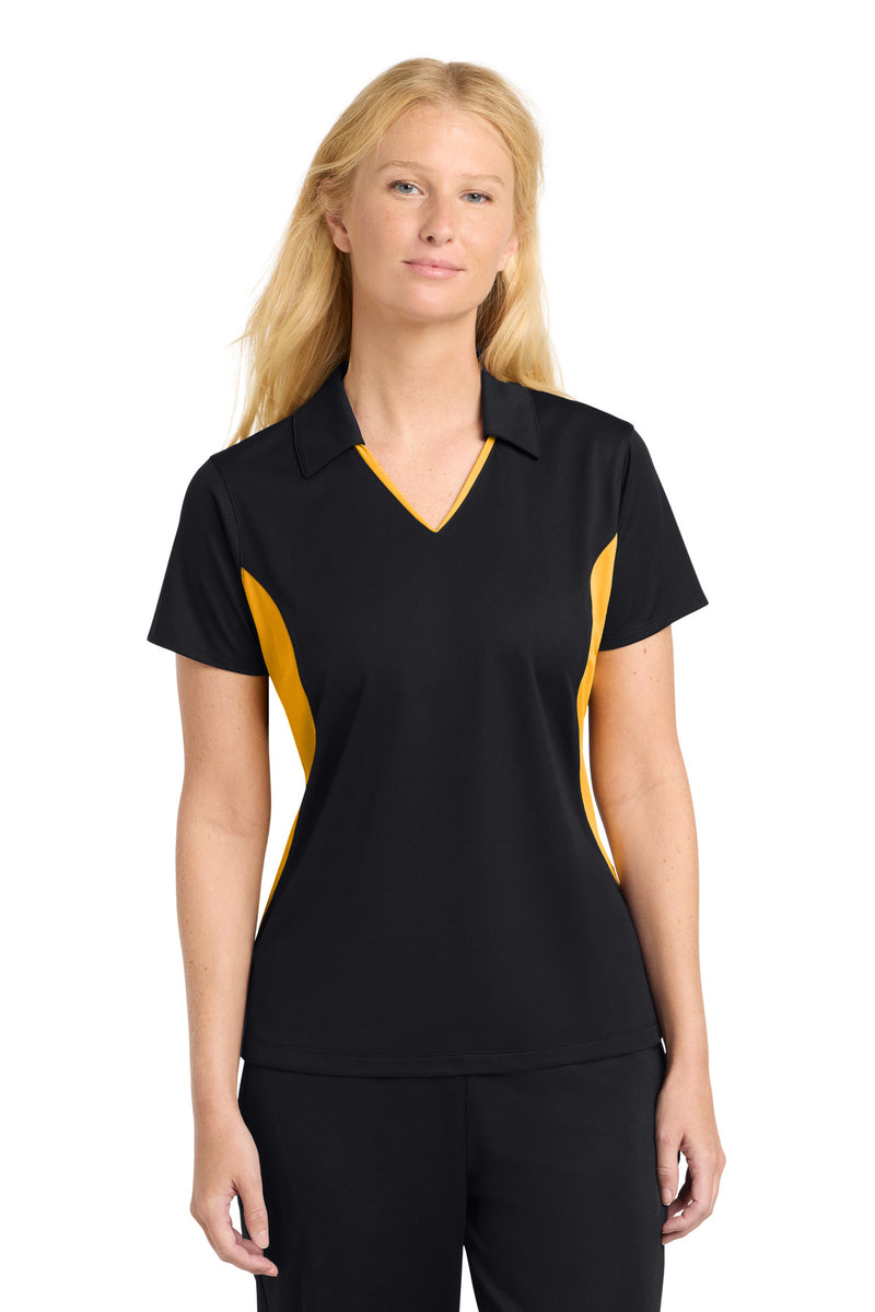 DRIEQUIP Women's Side Blocked Micropique Sport-Wick ® Polo L