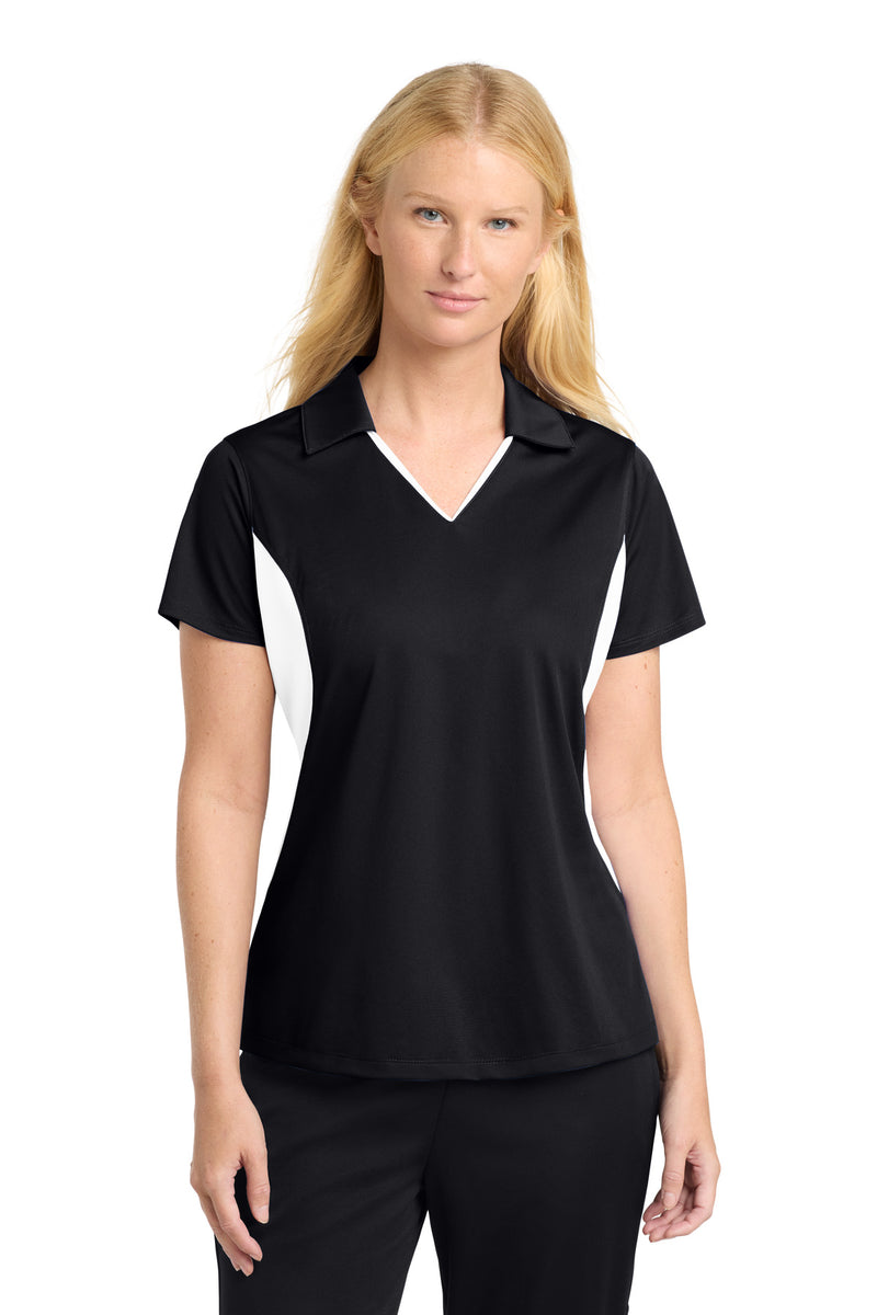 DRIEQUIP Women's Side Blocked Micropique Sport-Wick ® Polo L