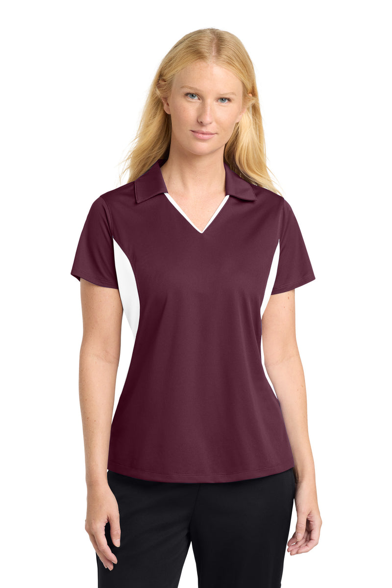 DRIEQUIP Women's Side Blocked Micropique Sport-Wick ® Polo L