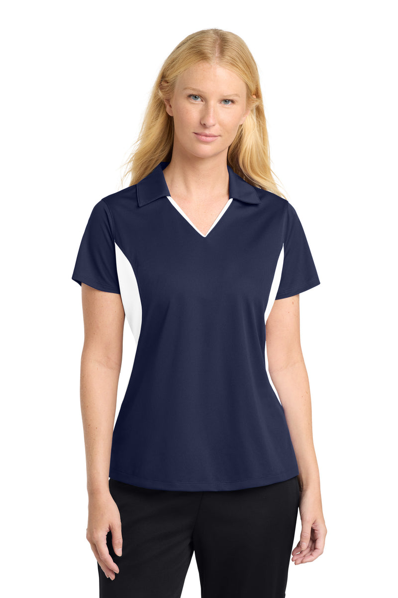 DRIEQUIP Women's Side Blocked Micropique Sport-Wick ® Polo L