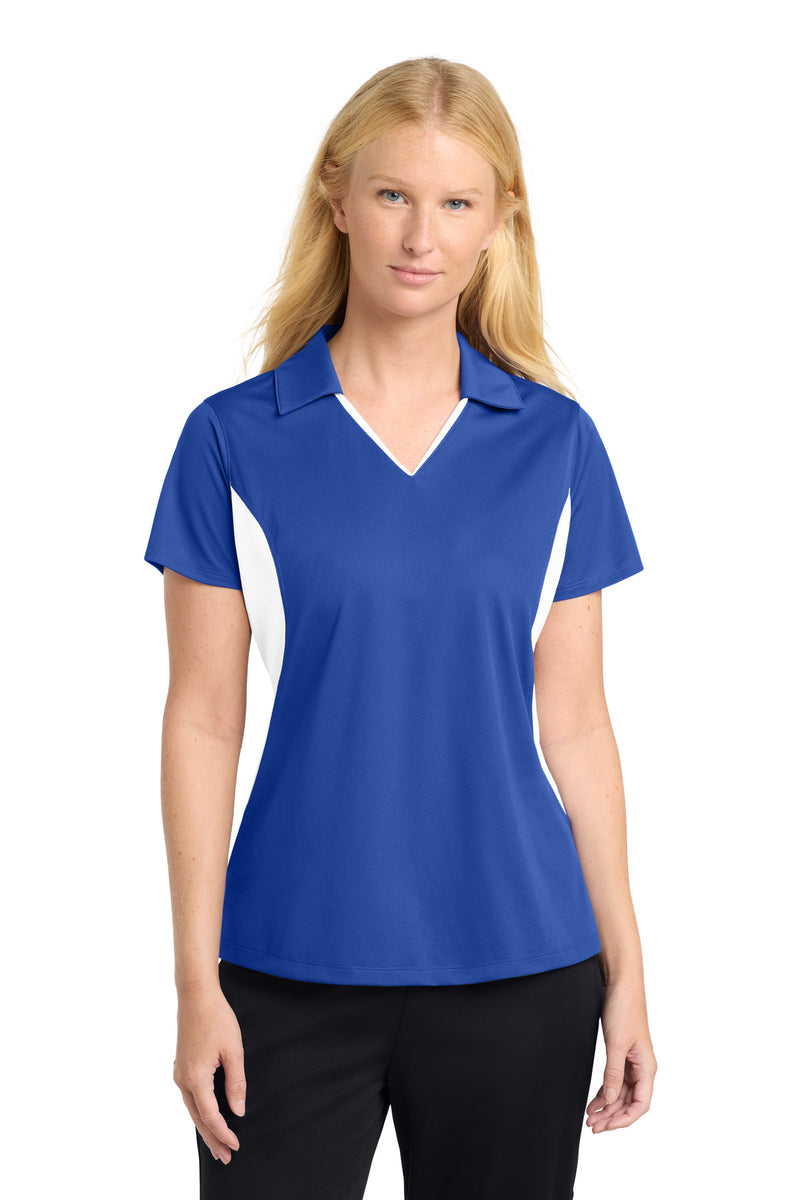 DRIEQUIP Women's Side Blocked Micropique Sport-Wick ® Polo L