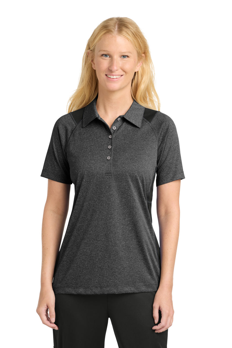 DRIEQUIP Women's Heather Colorblock Contender Polo L