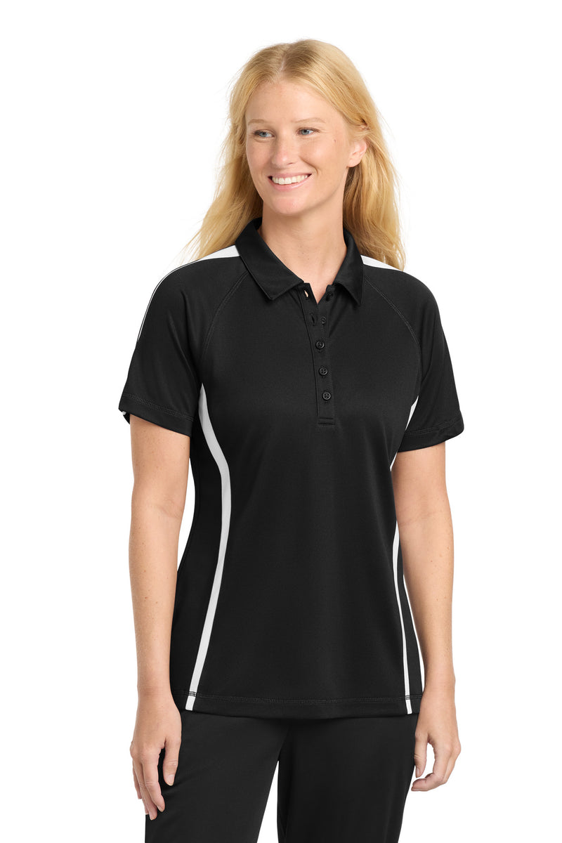 DRIEQUIP Women's Moisture Wicking Micro-Mesh Colorblock Polo L