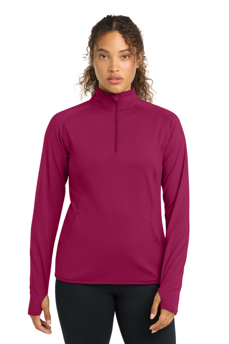 DRIEQUIP Women's Stretch 1/4-Zip Pullover with Thumbholes