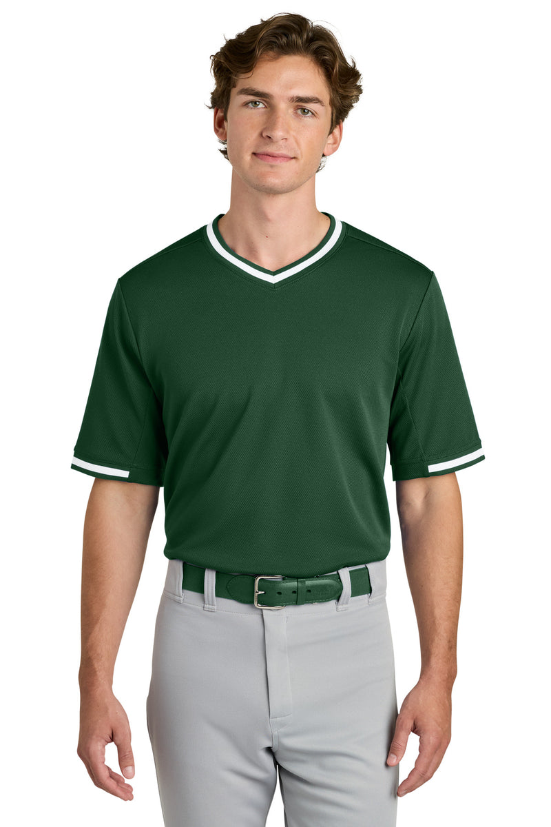 DRIEQUIP Tough Mesh V-Neck Baseball Jersey with Moisture-Wicking Technology