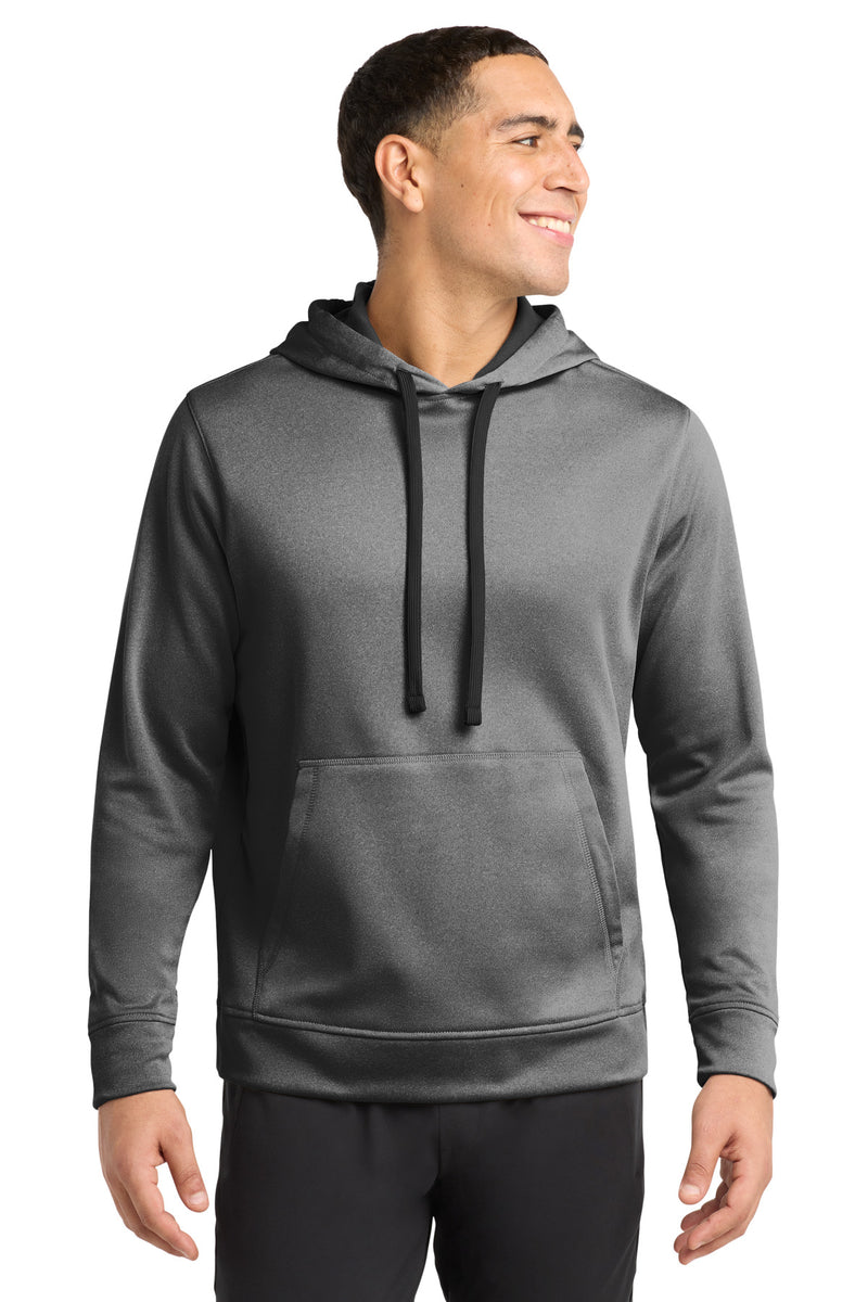 DRIEQUIP Moisture Wicking Athletic Heather Fleece Hooded Pullover