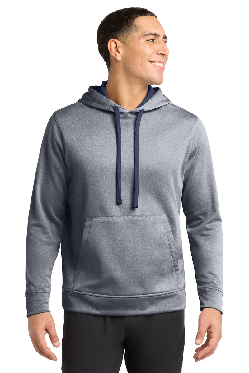 DRIEQUIP Moisture Wicking Athletic Heather Fleece Hooded Pullover