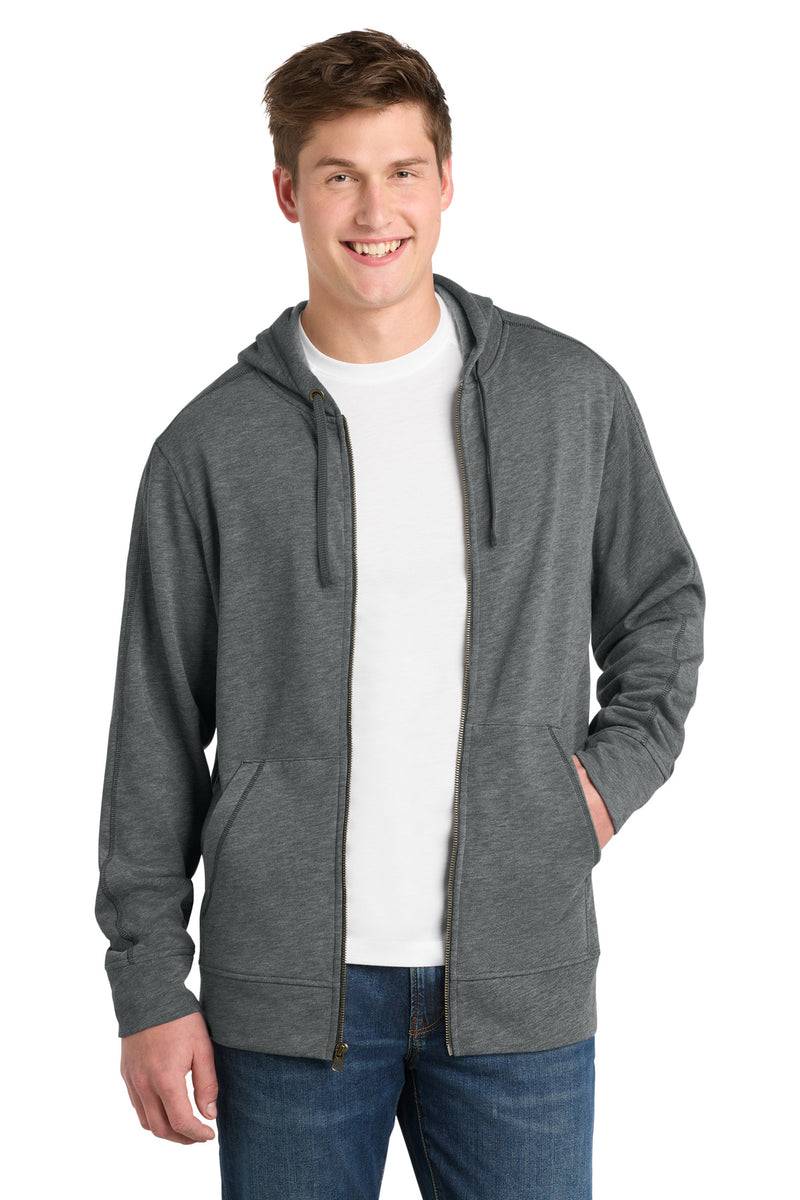 DRIEQUIP Moisture Wicking Tri-Blend Wicking Fleece Full-Zip Hooded Jacket