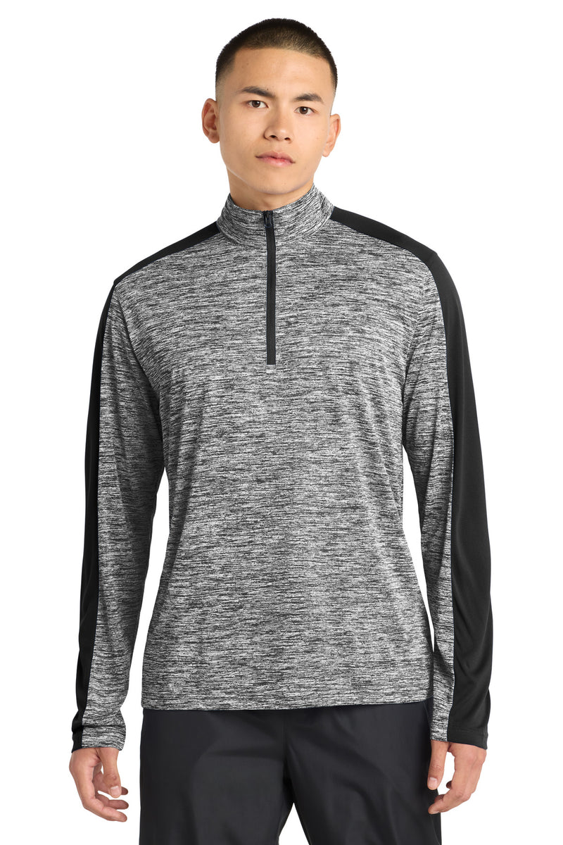 DRIEQUIP Electric Heather Colorblock 1/4-Zip Pullover with Moisture-Wicking