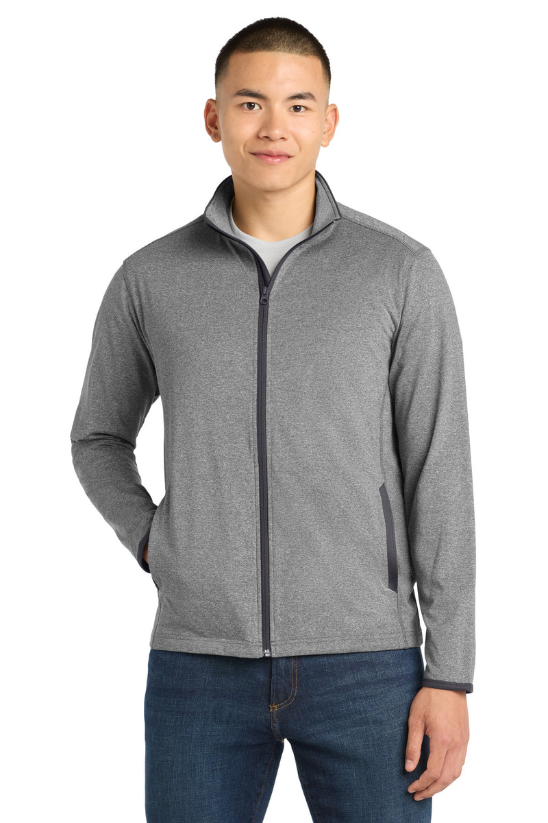 DRIEQUIP Stretch Contrast Full-Zip Jacket with Moisture-Wicking Performance