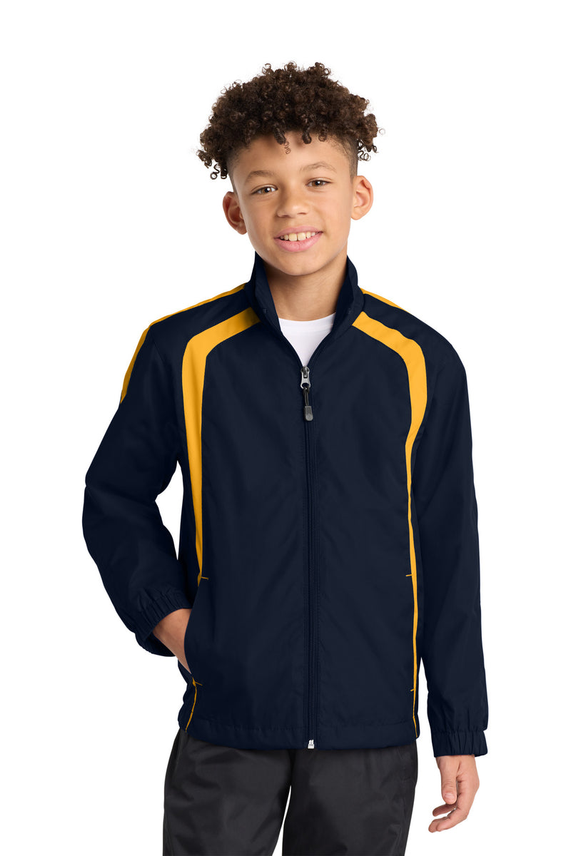 DRIEQUIP Youth Colorblock Raglan Jacket with Water-Repellent Technology