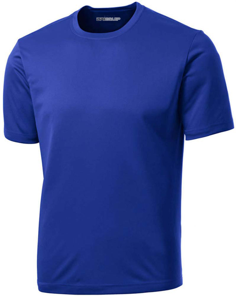 DRIEQUIP Men's Short Sleeve Moisture Wicking Athletic T-Shirts | XS-XL