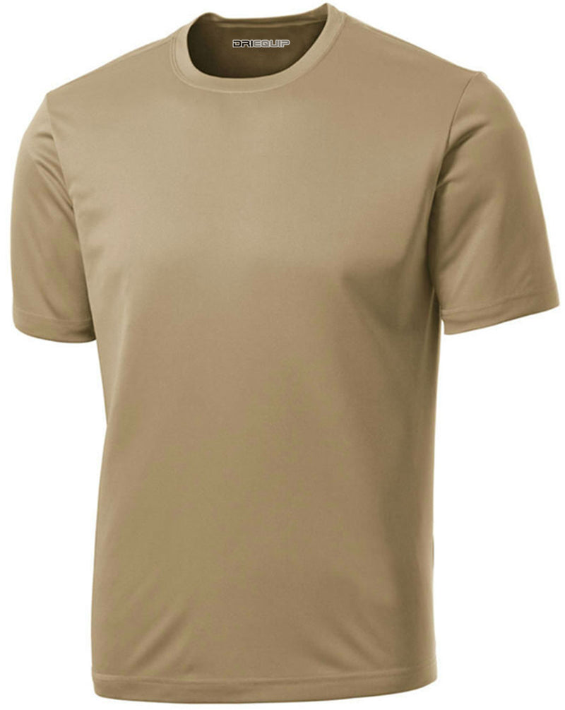 DRIEQUIP Men's Short Sleeve Moisture Wicking Athletic T-Shirts | XS-XL